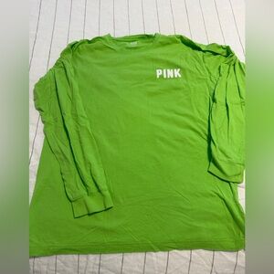 M PINK Victoria's Secret Bright Green Top